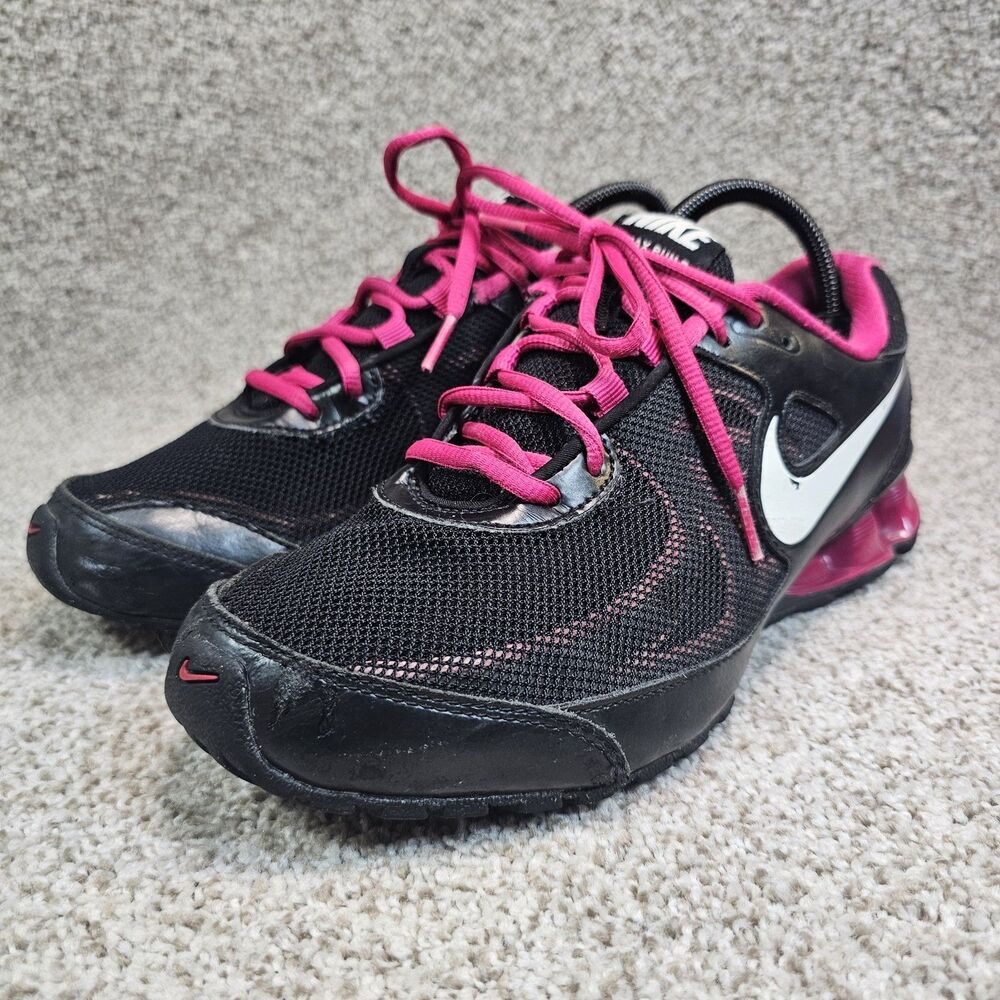 Nike Reax Run 7 Women's Size 9 Black & Magenta Lace Up Running Shoes‎ 525755-002
